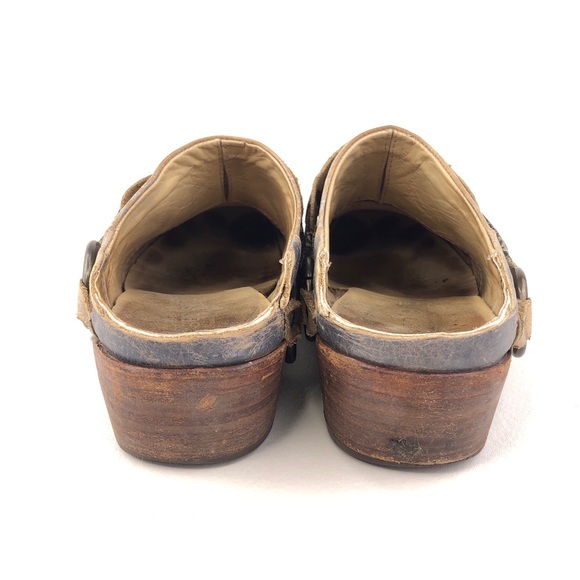 Bed Stu Triad Blue Leather Mule Clogs 8 - Picture 6 of 14